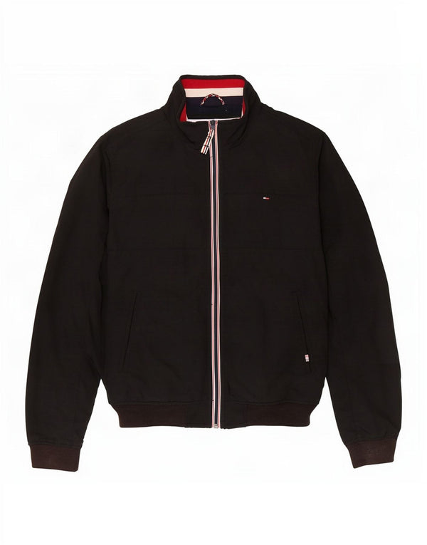 Tommy Hilfiger Veste Bomber Homme UK 40 Large Noir Nylon
