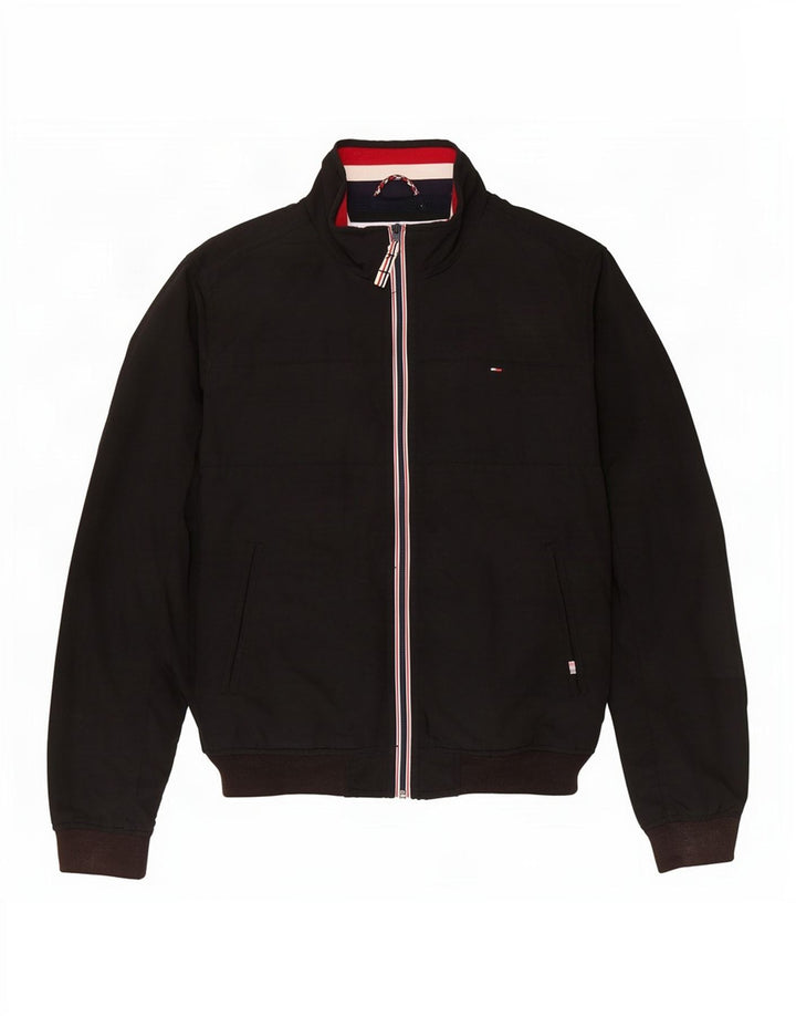 Tommy Hilfiger Veste Bomber Homme UK 40 Large Noir Nylon