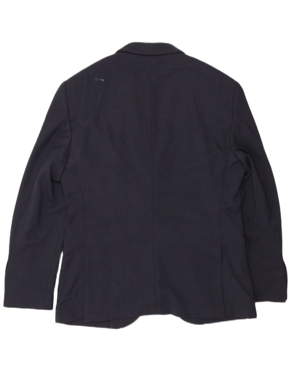 Massimo Dutti Veste Blazer 2 Boutons Homme EU 50 Laine Bleu Marine Moyen