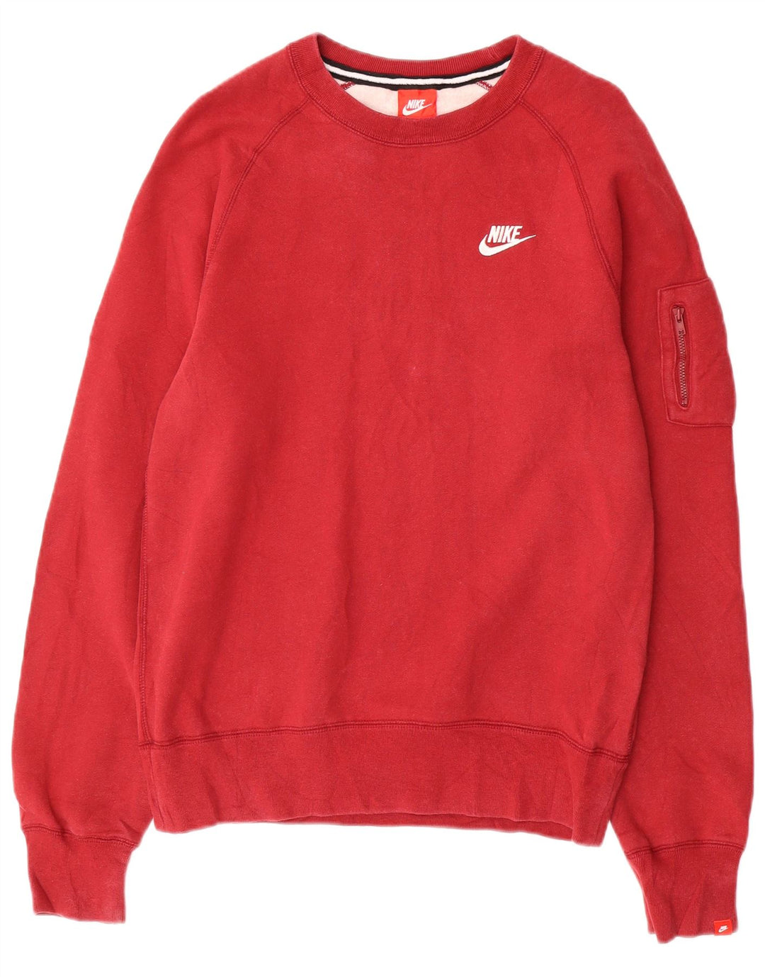 Nike Sweat-shirt pour homme en coton rouge Taille S