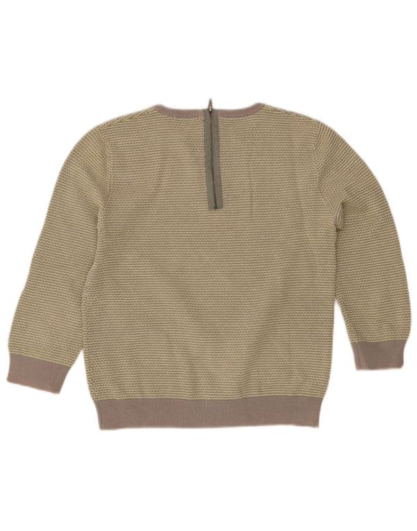 Cos Pull à manches 3/4 et col bateau pour femme UK 10 Petit gris rayé