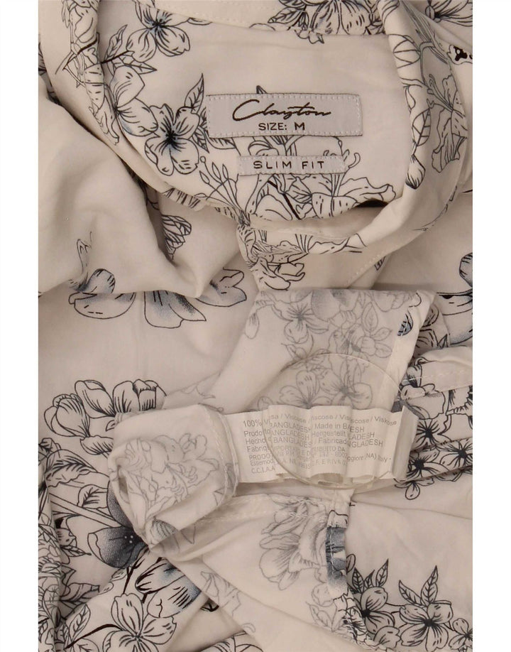 Clayton Chemise Slim Fit Homme Bleu Moyen Floral Viscose