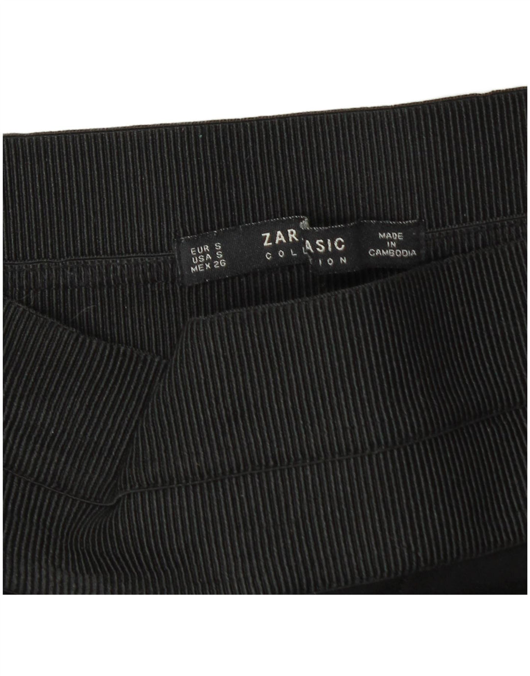 Zara Leggings Femme UK 10 Petites Rayures Noires