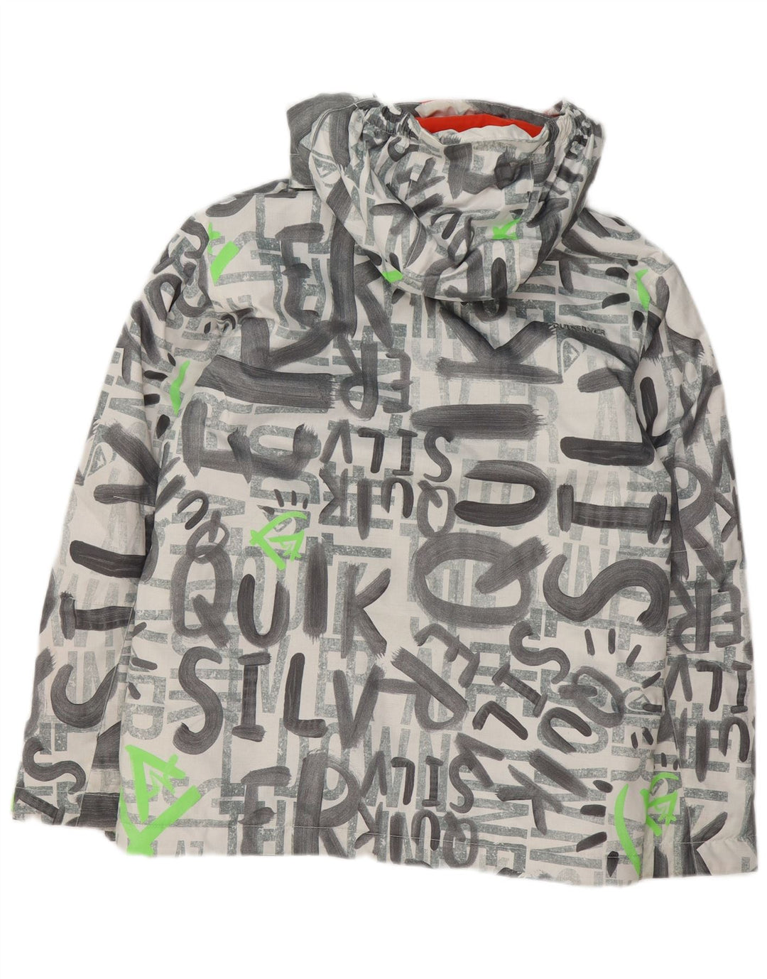 Quiksilver Veste de ski à capuche graphique pour garçon 13-14 ans Large Gris Polyester