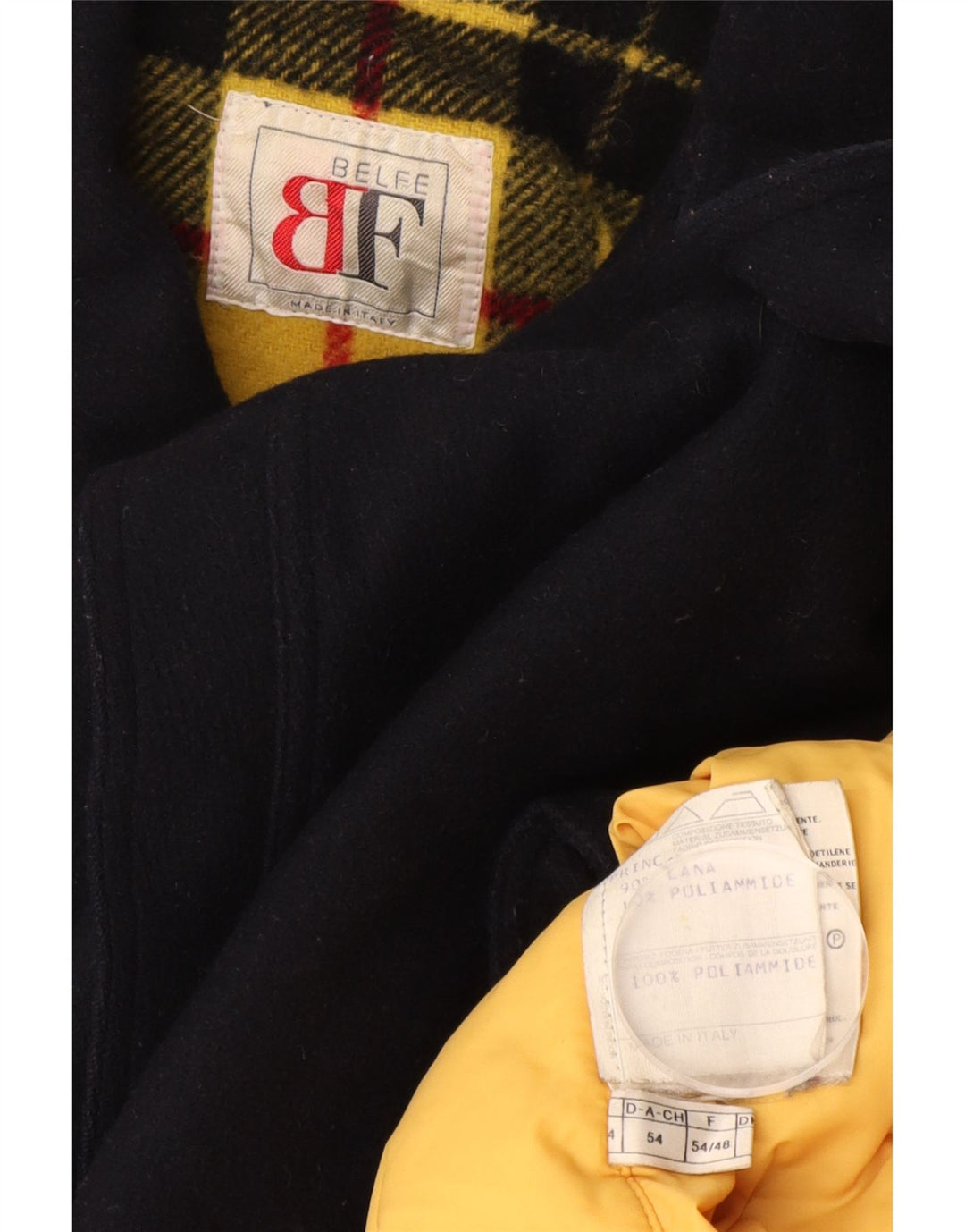Belfe Caban Homme IT 54 2XL Bleu Marine Laine
