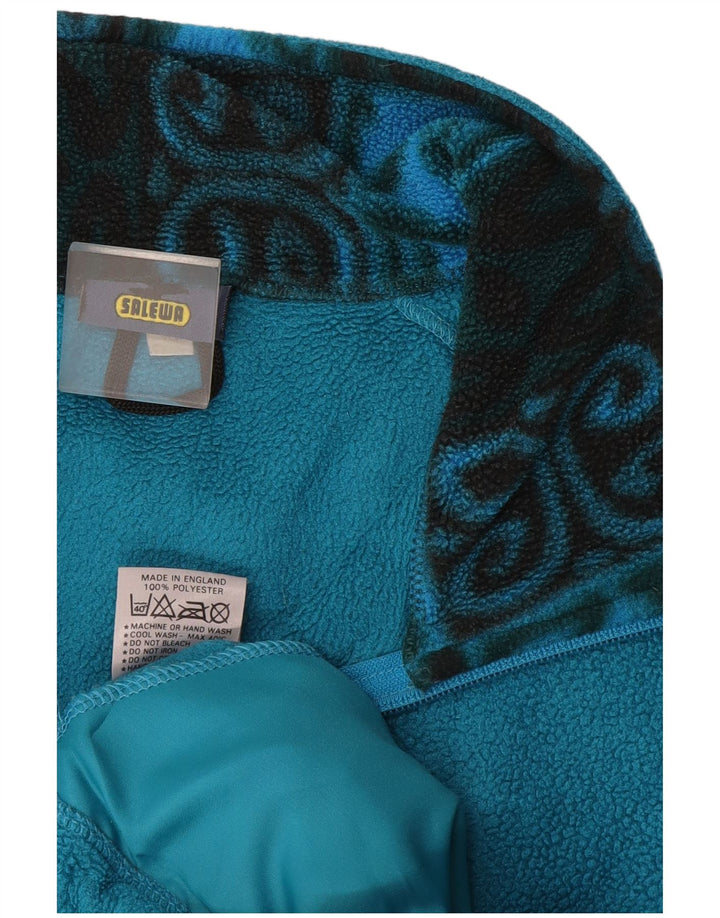 SALEWA Veste Polaire Homme UK 42 XL Bleu Géométrique Polyester