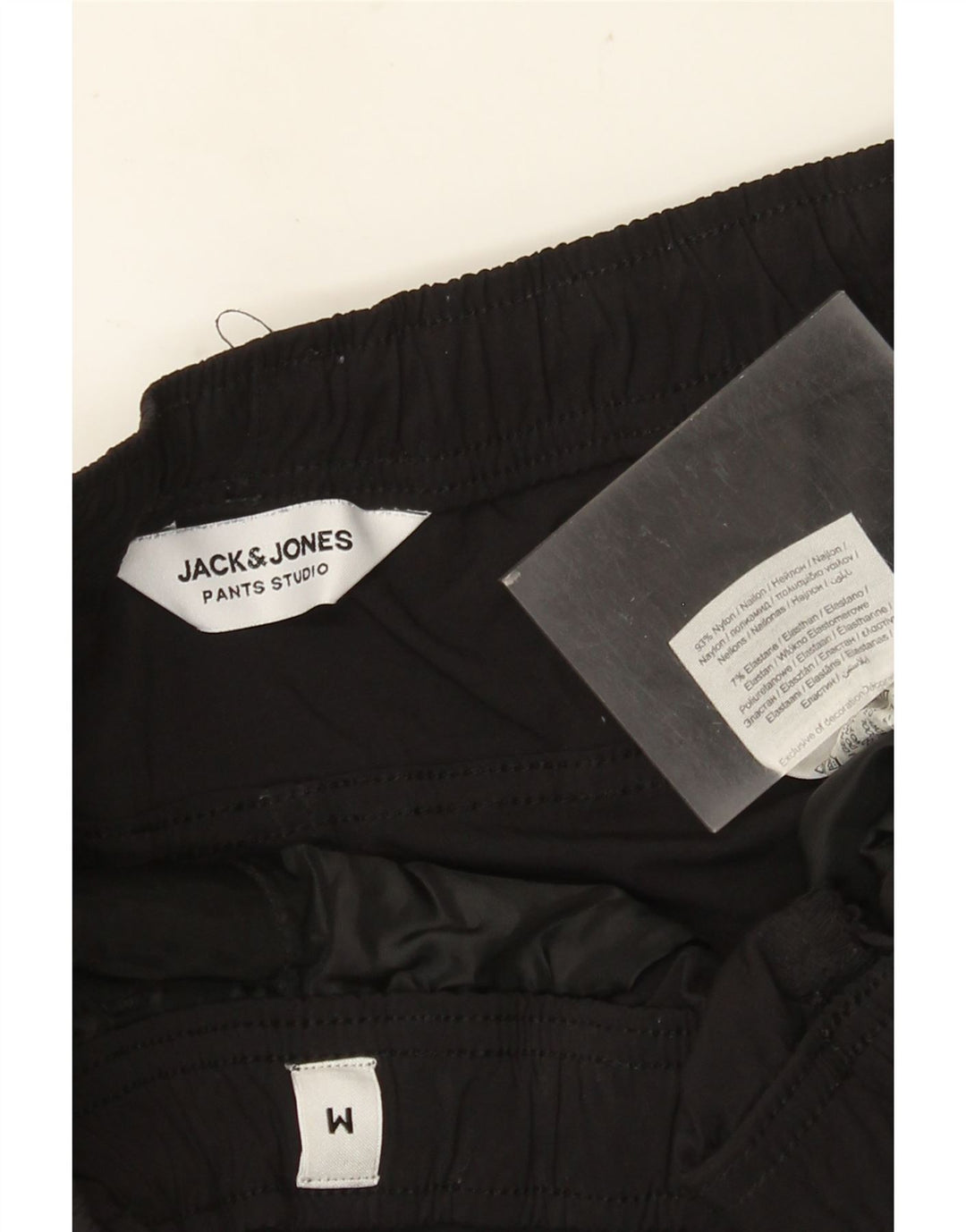 JACK & JONES Pantalon Cargo Joggers Homme Moyen W32 L28 Nylon Noir