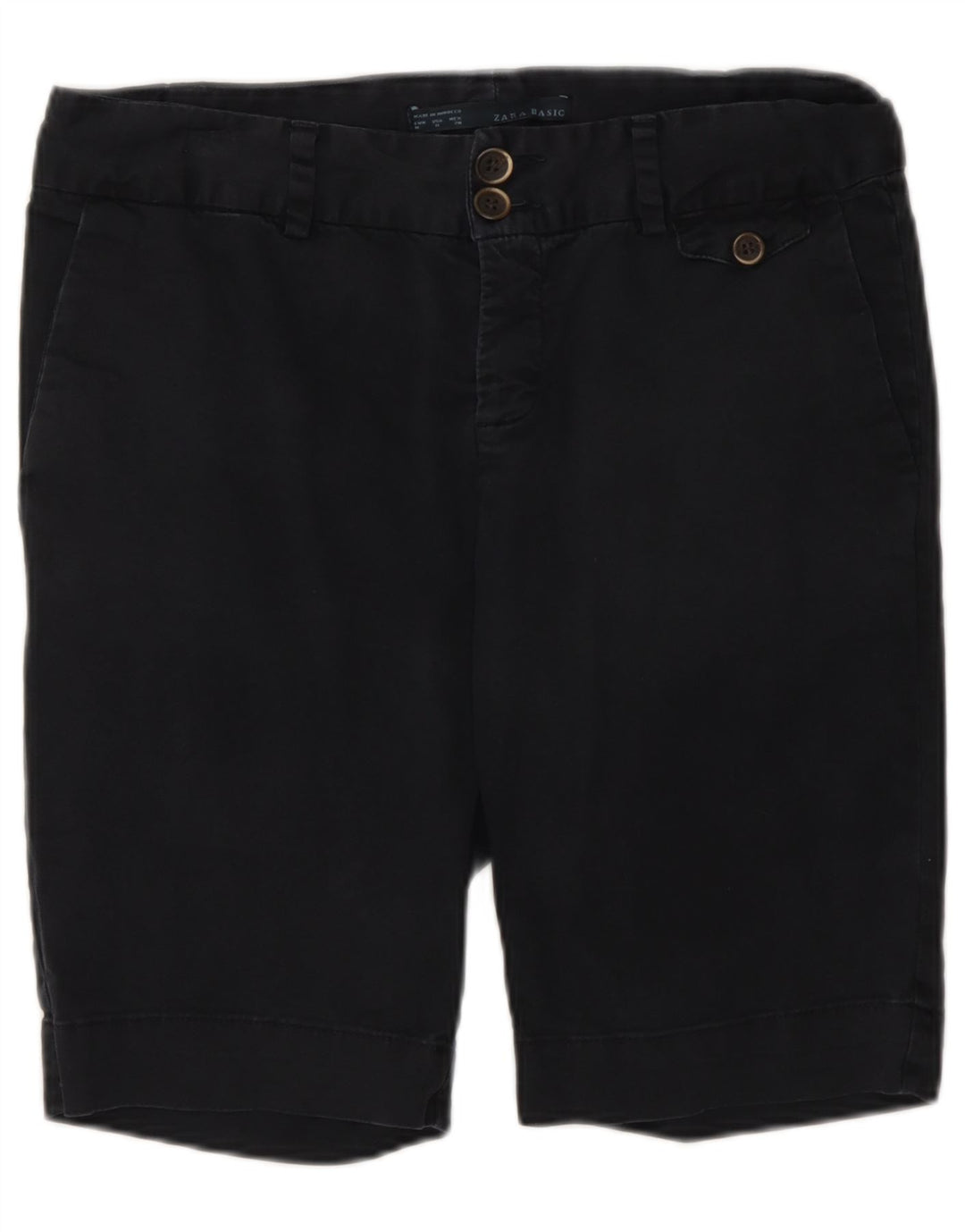 Zara Short Chino Femme Moyen W28 Bleu Marine
