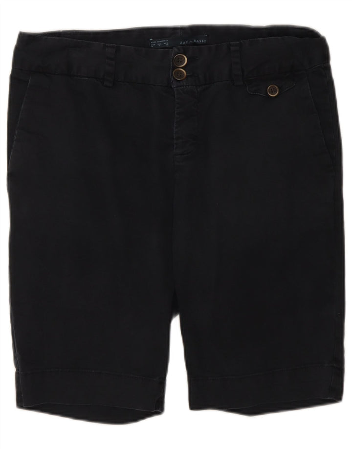 Zara Short Chino Femme Moyen W28 Bleu Marine