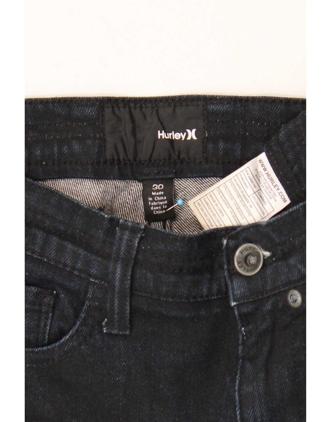 Hurley Womens Slim Jeans W30 L29 Navy Blue Cotton