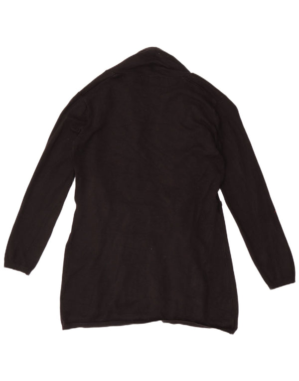 Zara Womens Open Cardigan Sweater UK 12 Medium Noir Viscose