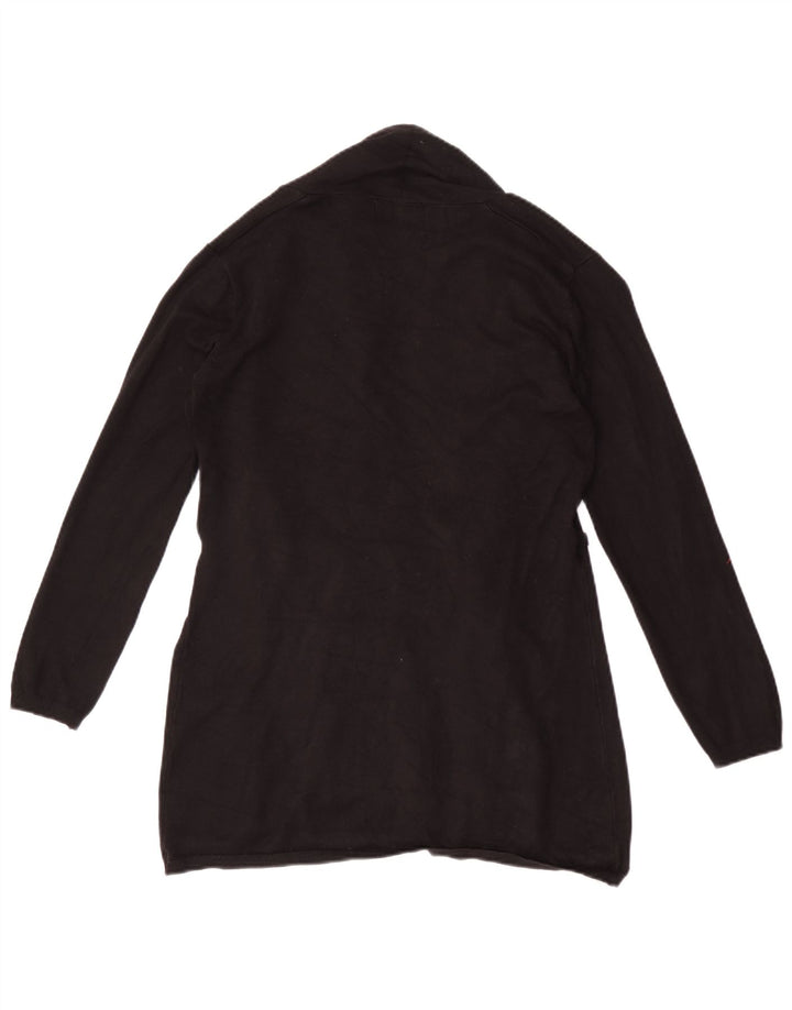 Zara Womens Open Cardigan Sweater UK 12 Medium Noir Viscose