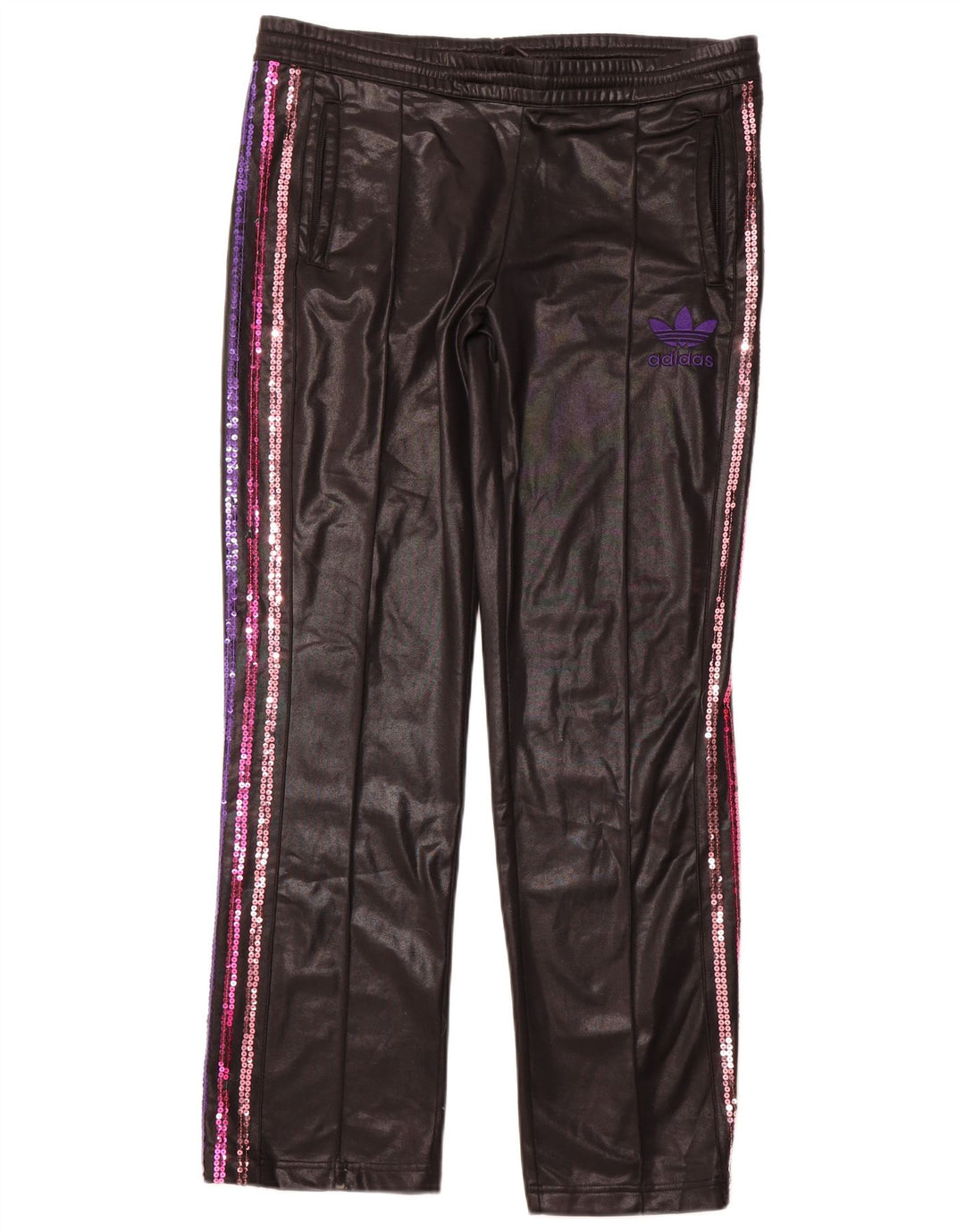 ADIDAS Pantalon de survêtement pour femme UK 18 XL Noir Polyester