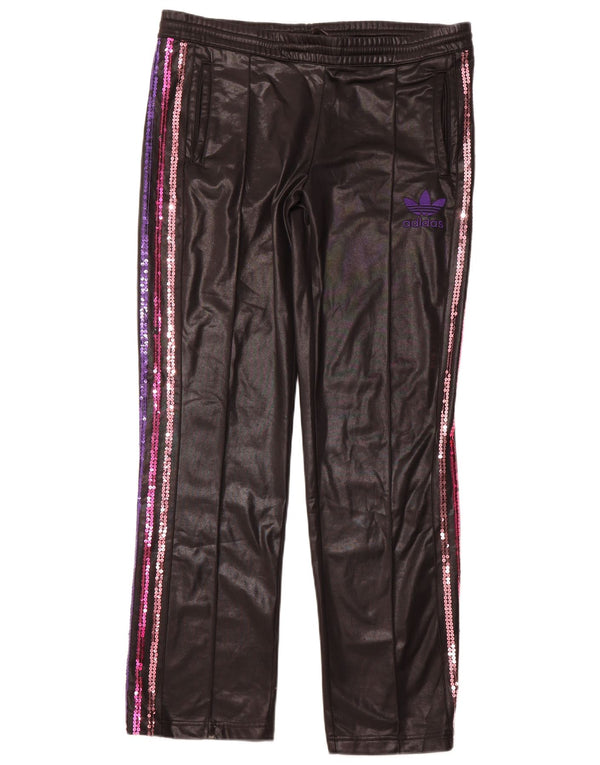 ADIDAS Pantalon de survêtement pour femme UK 18 XL Noir Polyester