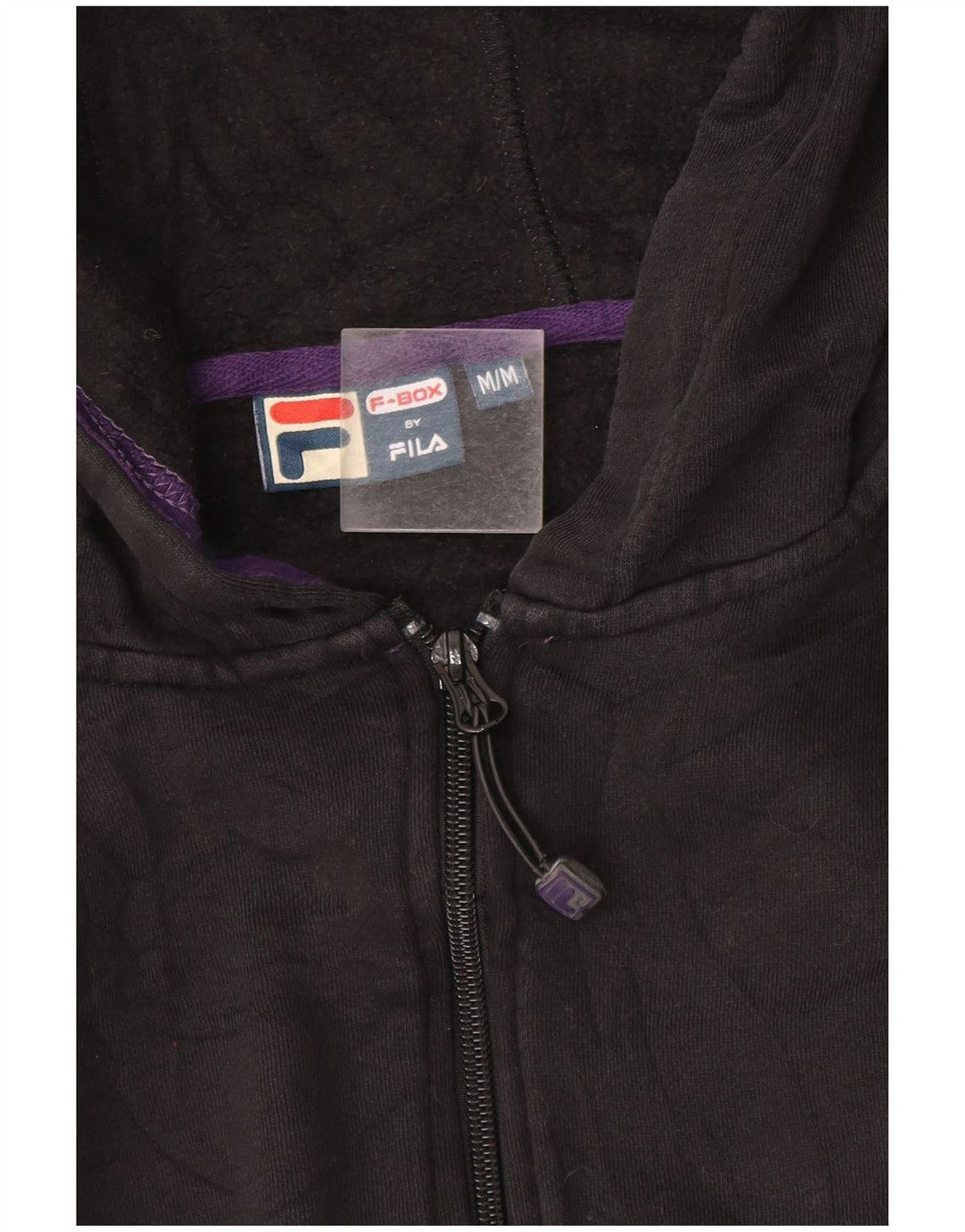 Fila Pull à capuche zippé pour femme UK 12 Noir moyen