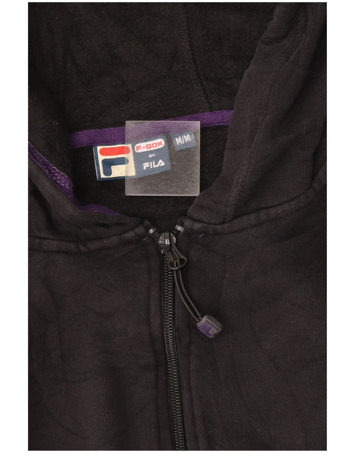 Fila Pull à capuche zippé pour femme UK 12 Noir moyen