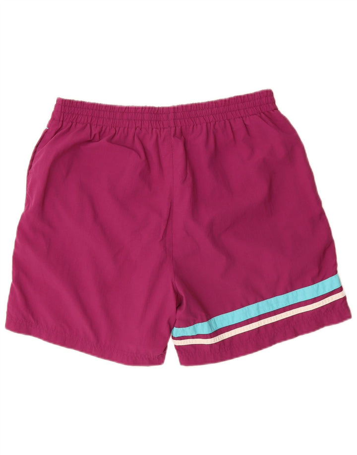 FILA Short de Sport Homme Violet Moyen Rayé Polyamide