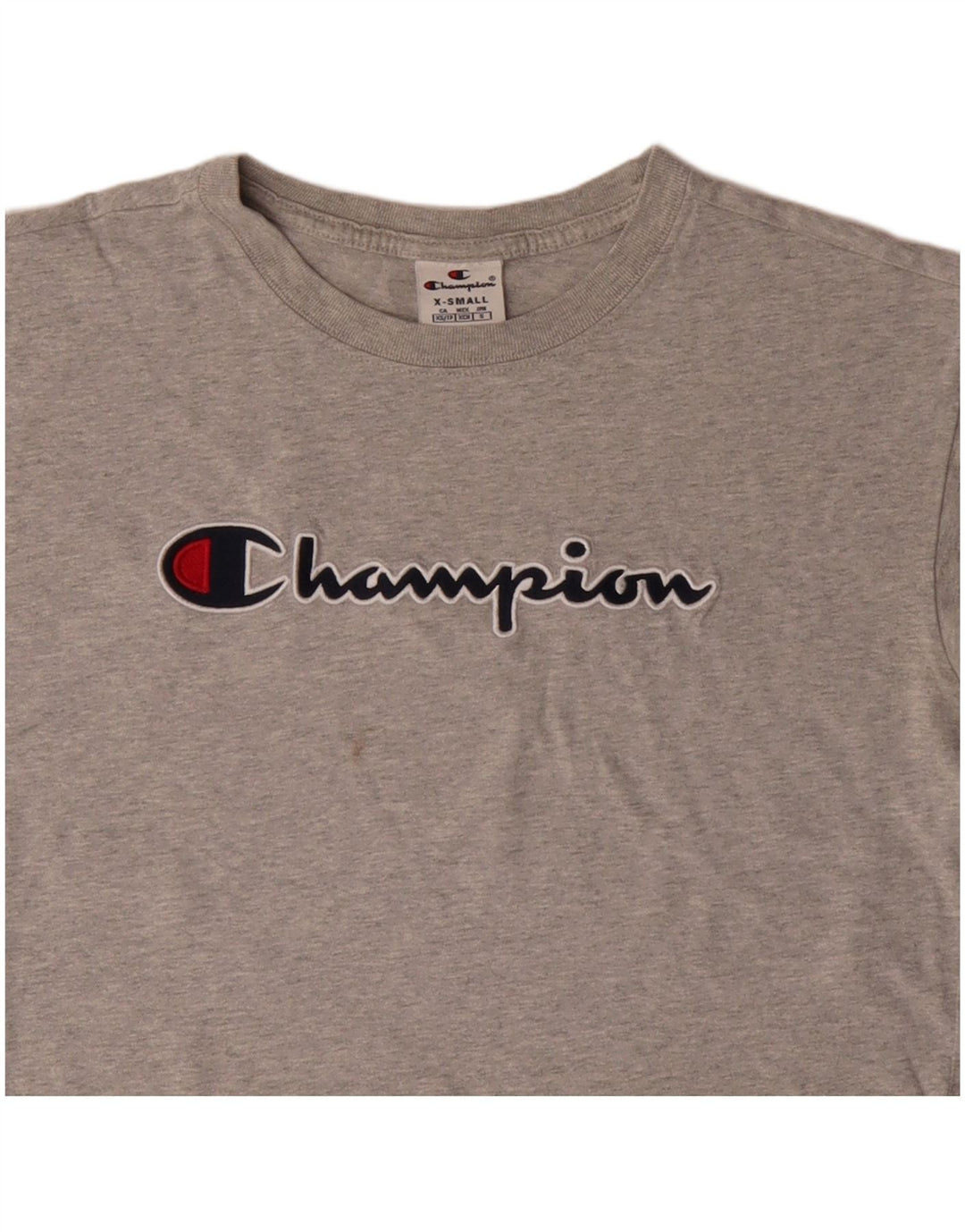 CHAMPION T-shirt court surdimensionné pour femme UK 6 XS Gris moucheté