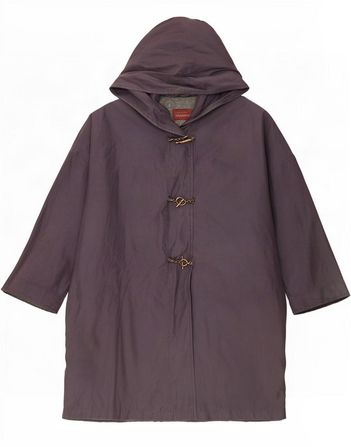 Diana Bentalls Manteau imperméable à capuche pour femme Taille unique Violet Polyester