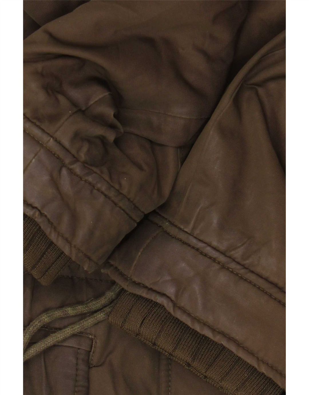 Zara Parka Sherpa à capuche pour femme UK 14 Kaki moyen