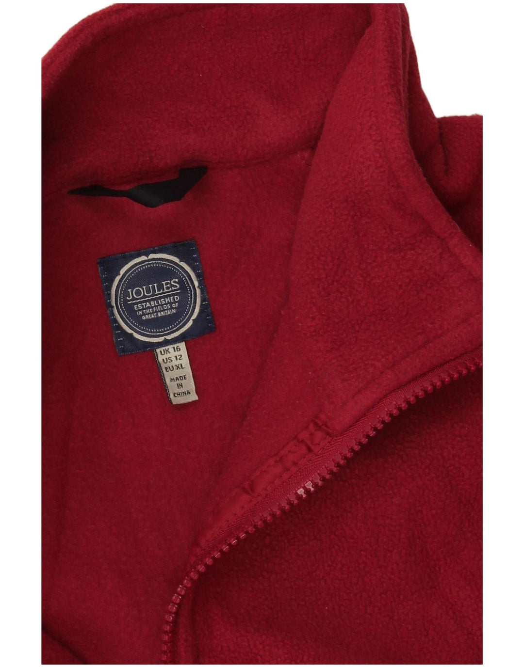 Joules Veste polaire surdimensionnée pour femme UK 16 Large Rose Polyester