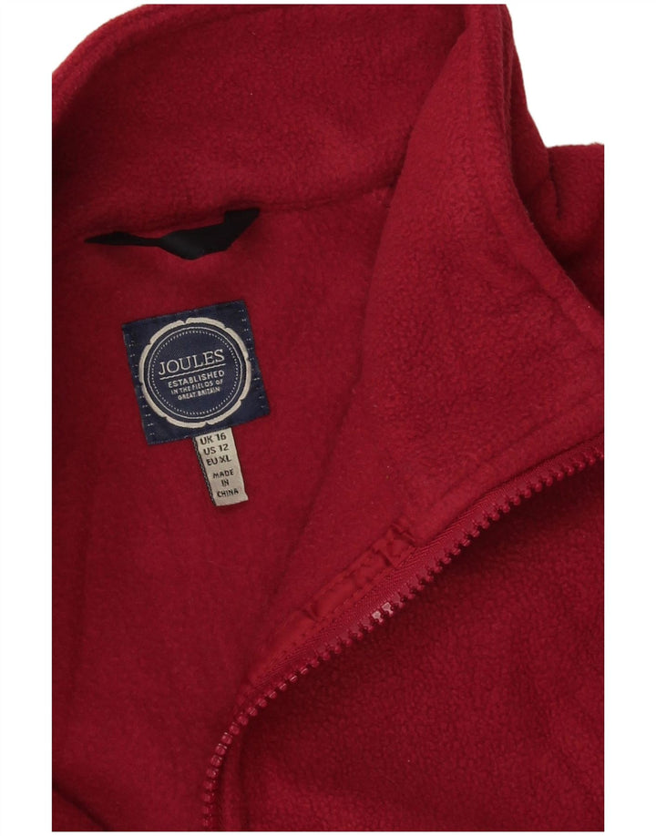 Joules Veste polaire surdimensionnée pour femme UK 16 Large Rose Polyester