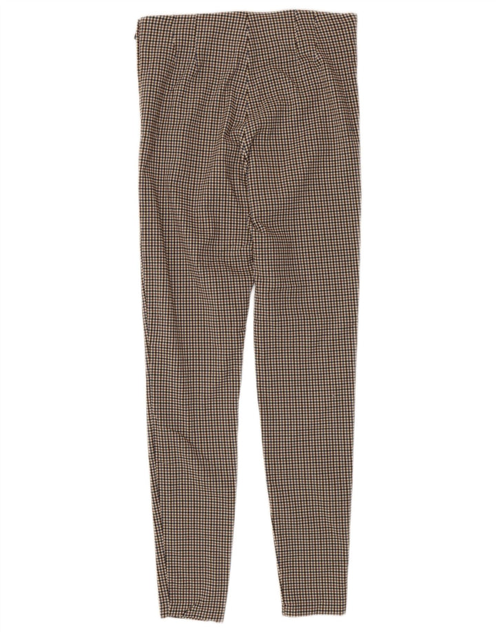 Zara Pantalon Skinny Femme Moyen W28 L28 Vichy Marron