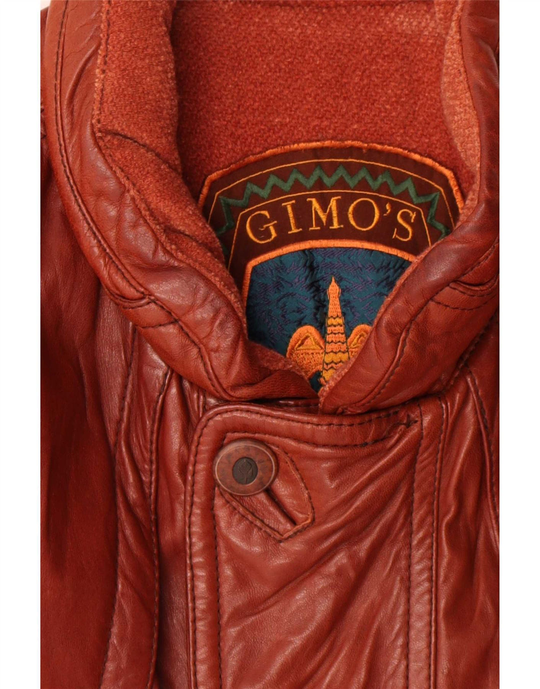Gimo's Veste en cuir pour homme UK 42 XL Marron