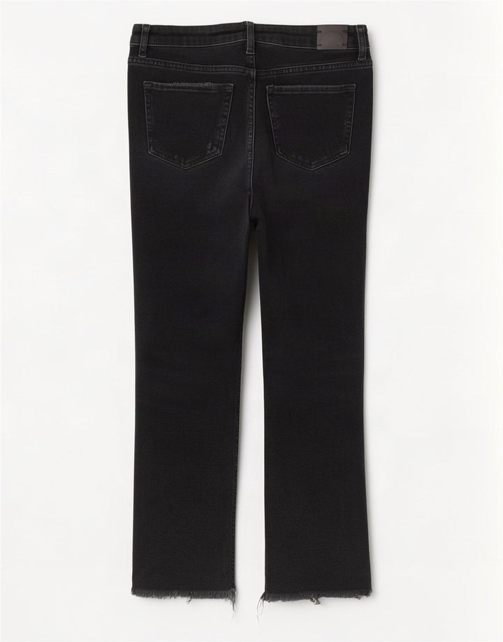 Zara Jean droit vieilli pour femme EU 38 Small W28 L26 Noir