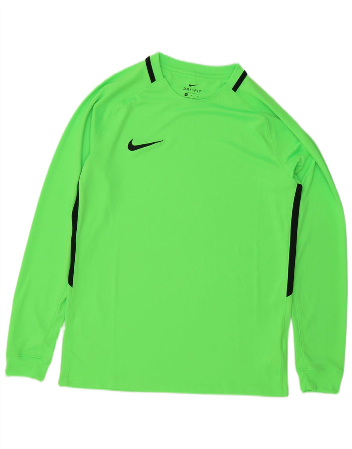 Nike Haut Dri Fit à manches longues pour homme en polyester color block vert moyen