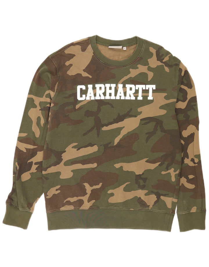 Carhartt Sweat-shirt graphique pour homme en coton camouflage kaki moyen