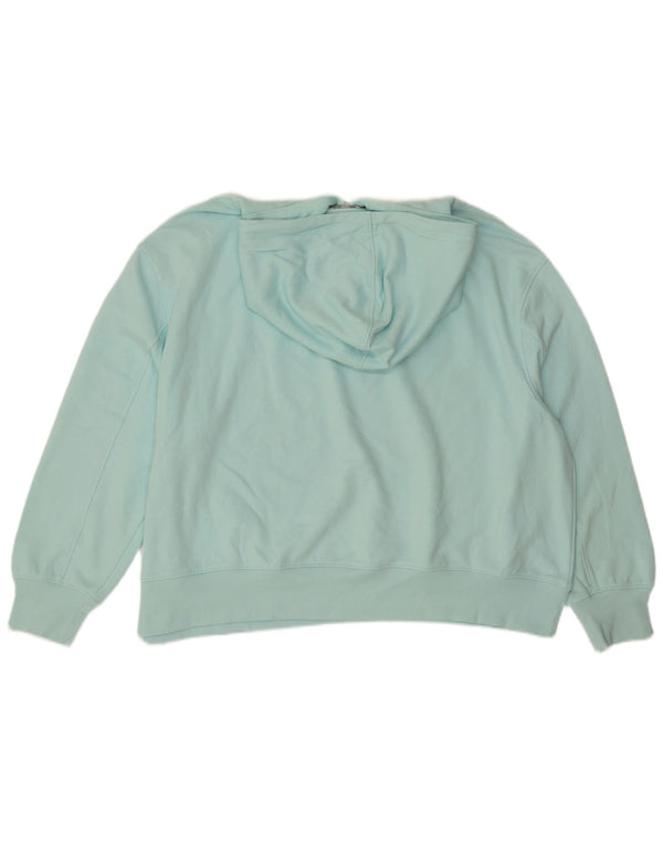 Marks & Spencer Pull à capuche surdimensionné pour femme UK 20 2XL Coton turquoise