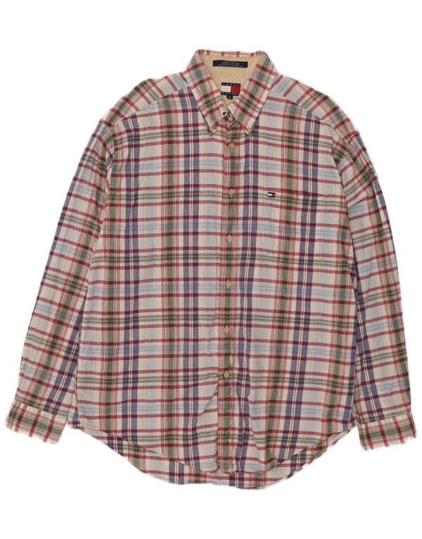 Tommy Hilfiger Chemise Homme XL Coton à Carreaux Multicolore