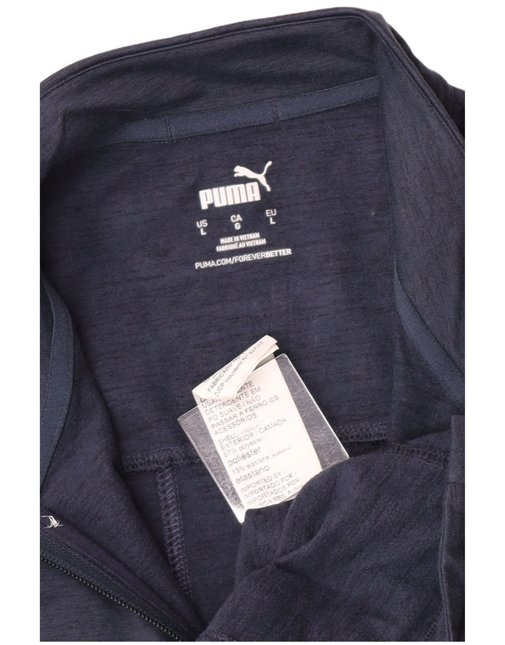 Puma Veste de survêtement sans manches pour femme UK 16 Large Bleu marine