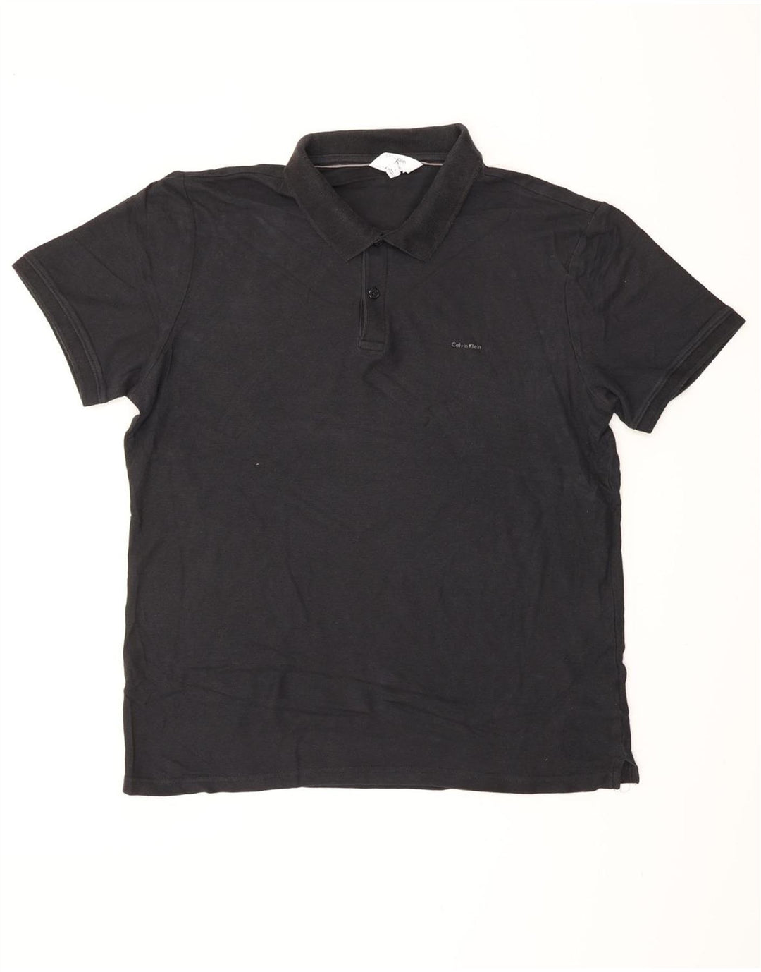 CALVIN KLEIN Polo Slim Fit Homme Grand Noir Coton