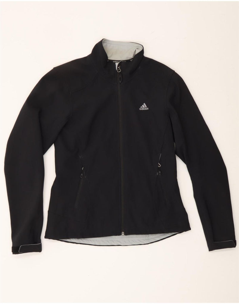 ADIDAS Womens Windbreaker Jacket UK 10 Small  Black Polyester Vintage Adidas and Second-Hand Adidas from Messina Hembry 