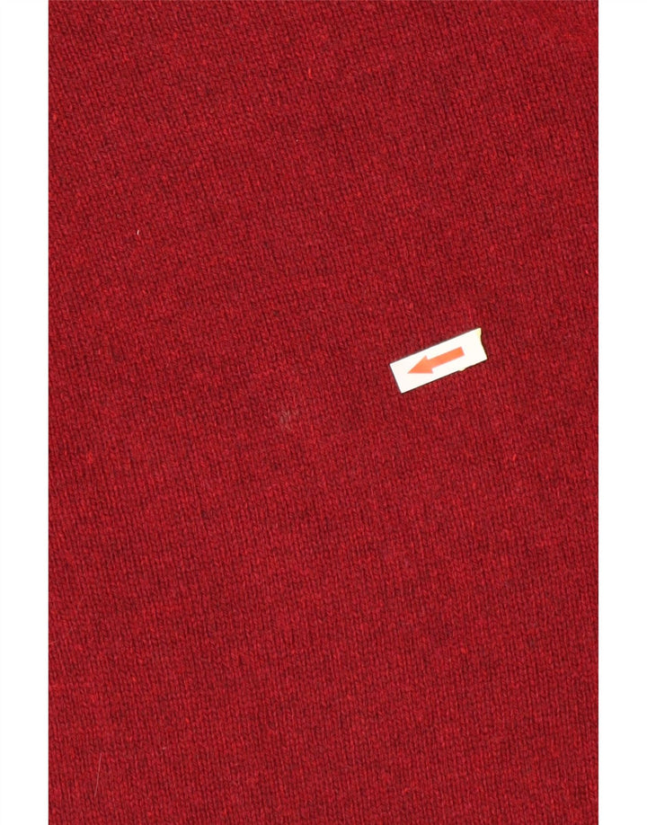 Murphy & Nye Pull à col zippé pour homme en laine bordeaux moyen