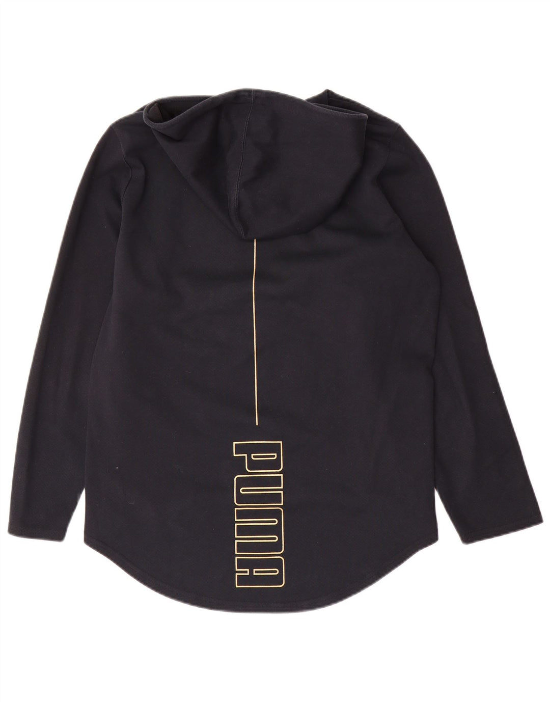 Puma Pull à capuche graphique pour femme UK 14 Large Noir Polyester