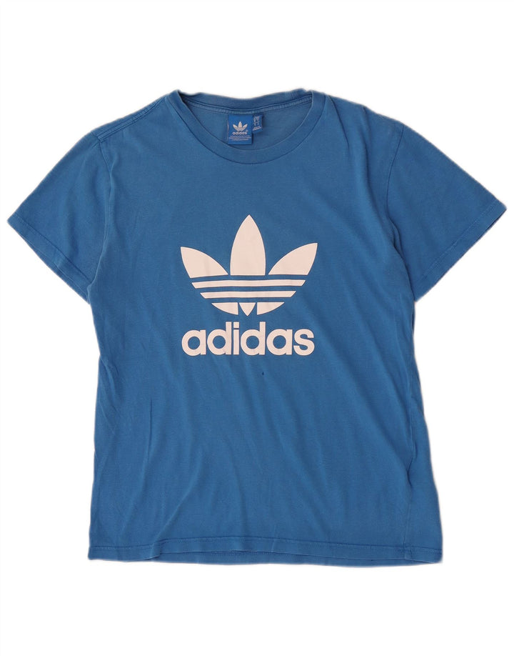 Adidas T-shirt graphique pour homme en coton bleu petit