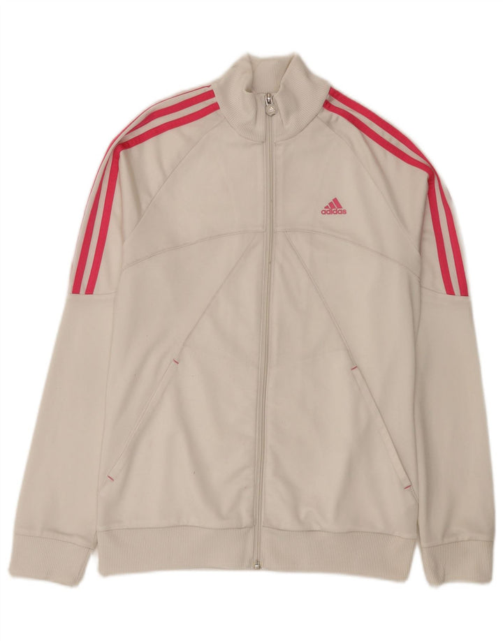 Veste de survêtement Adidas Graphic Fille 14-15 ans Blanc Polyester