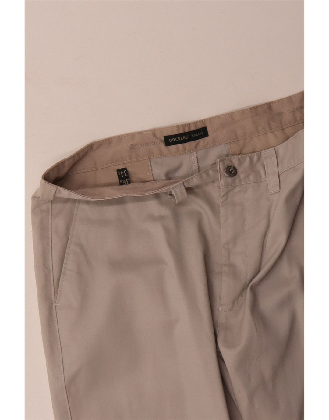 DOCKERS Pantalon Chino Droit Khakis Homme W36 L34 Beige Coton