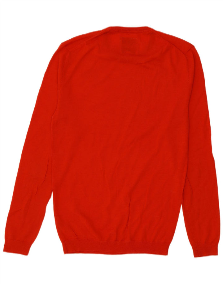 Jack Wills Pull à col rond pour homme en laine mérinos rouge Taille S