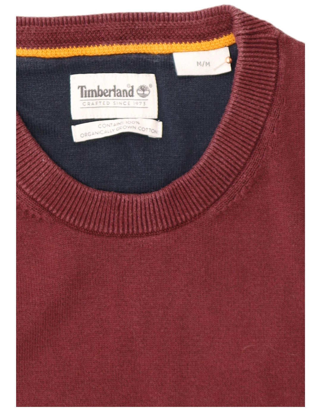 TIMBERLAND Pull col rond homme en coton bordeaux moyen
