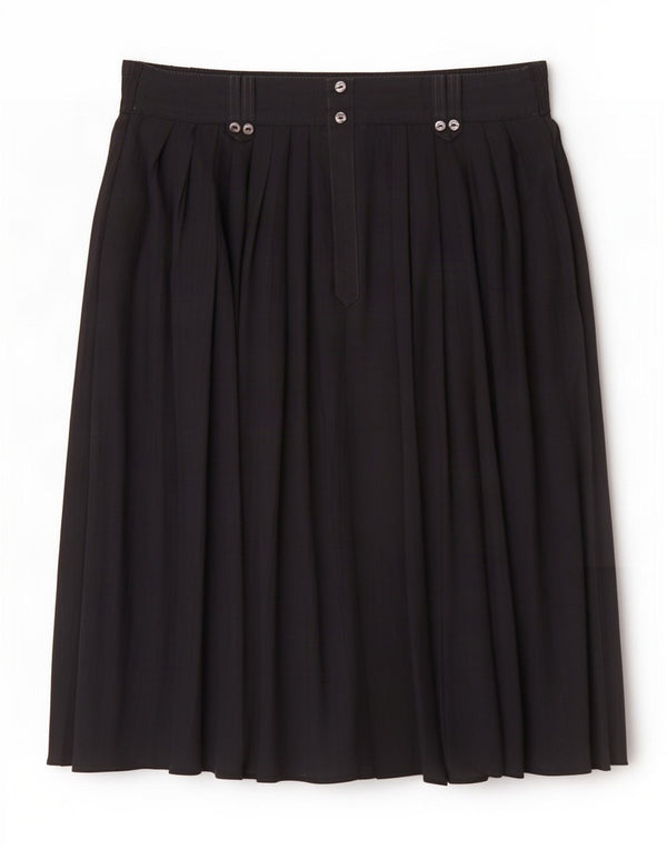 St Michael Jupe plissée pour femme UK 14 Large W32 Viscose noire