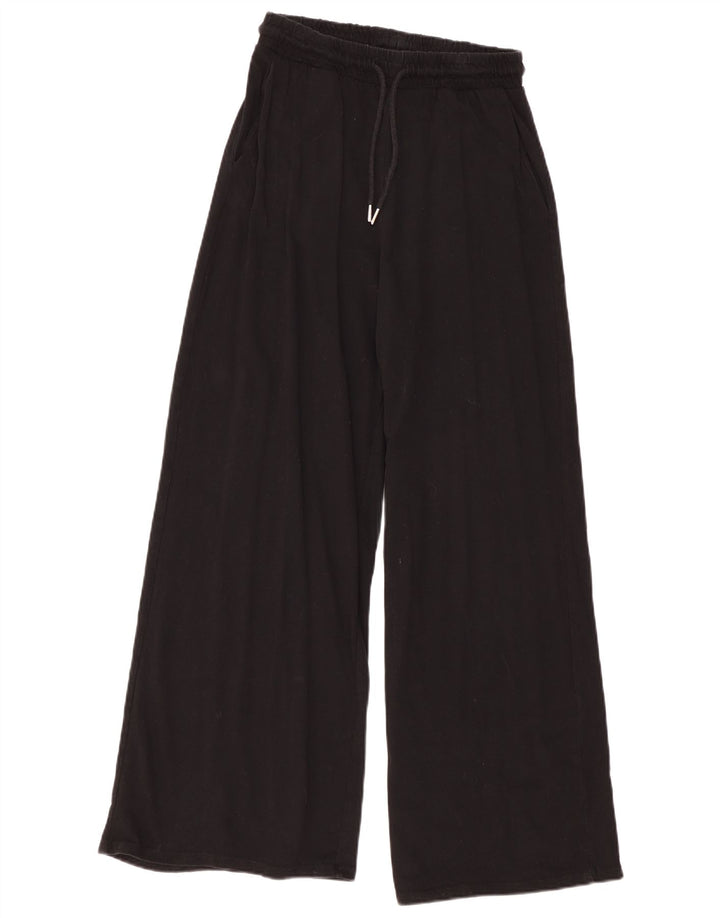 Zara Pantalon de survêtement pour femme UK 14 Coton noir moyen