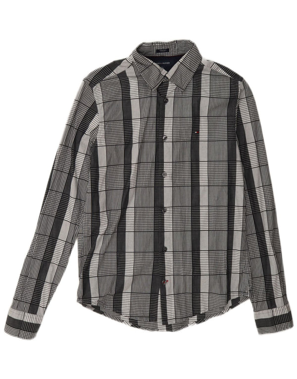 Tommy Hilfiger Chemise New York Fit XS Homme Gris à Carreaux Coton