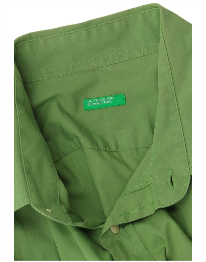 Benetton Chemise Vert Moyen Homme