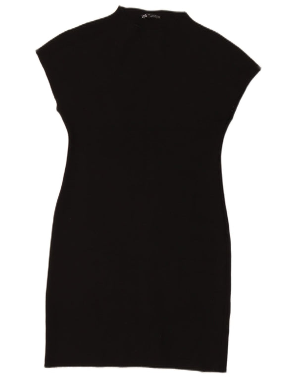 Zara Robe fourreau pour femme UK 14 Large Noir