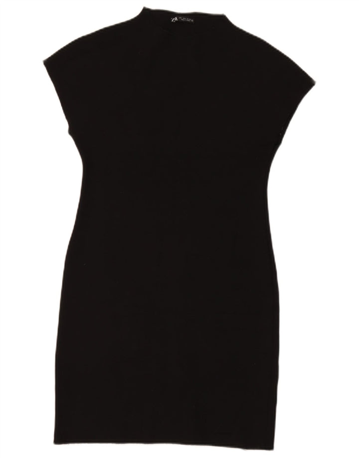 Zara Robe fourreau pour femme UK 14 Large Noir