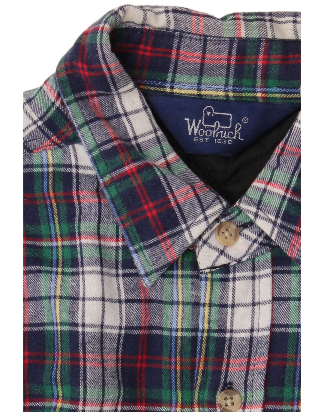 WOOLRICH Chemise Flanelle Homme Grand Carreau Bleu Marine
